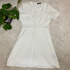 The Kooples White A-Line Knee Length Dress Size Medium